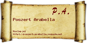 Poszert Arabella névjegykártya